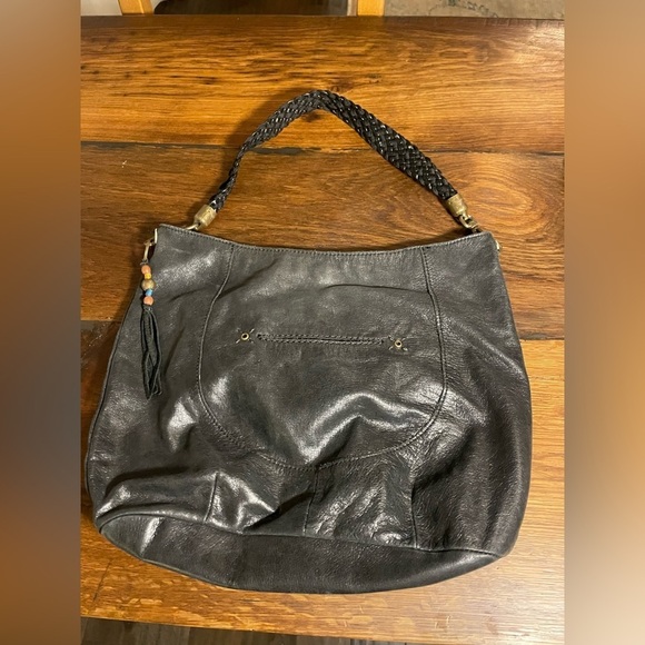 The Sak Black Textured Leather Shoulder Bag - Picture 2 of 12